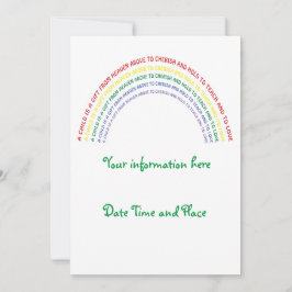 レインボーベビーシャワー 招待状