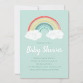 レインボーベビーシャワー 招待状 (正面)