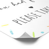 レインボーベビースプリンクルパーティーフェイスサイン ポスター (角)