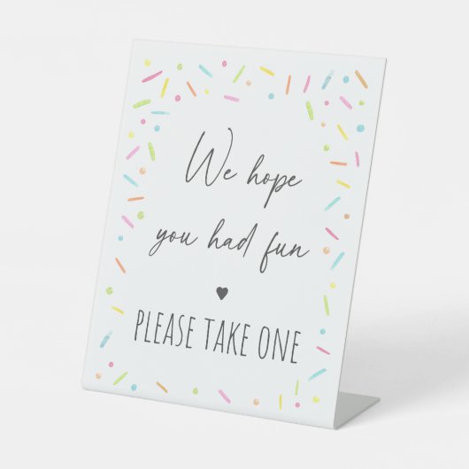 レインボーベビースプリンクルパーティーフェイト 台座サイン (正面)