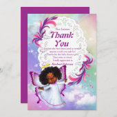 レインボーベビーバタフライサンキューカード サンキューカード (正面/裏面)
