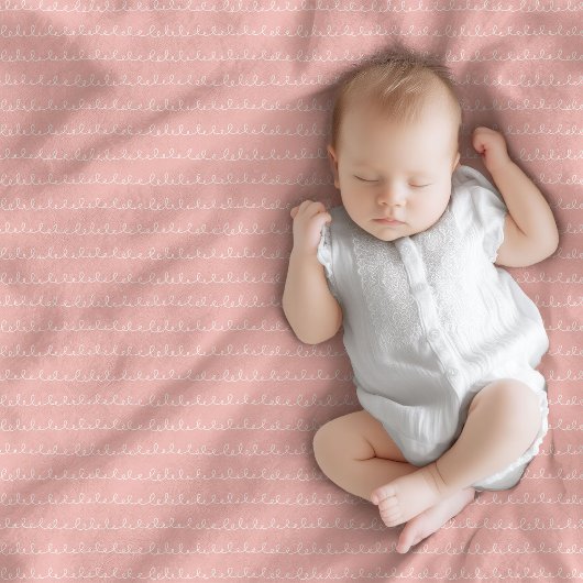 レインボーベビーブランケットネイビーピンクボホチャーム フリースブランケット