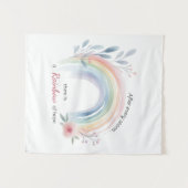 レインボーベビーミラクルフォトバックグラウンド タペストリー (正面(横))