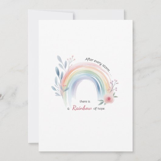 レインボーベビーミラクル 招待状 (正面)