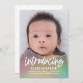 レインボーベビーモダン誕生発表 シーズンカード (正面/裏面)