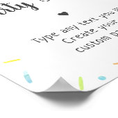 レインボーベビー振りかけ編集可能パーティー記号 ポスター (角)