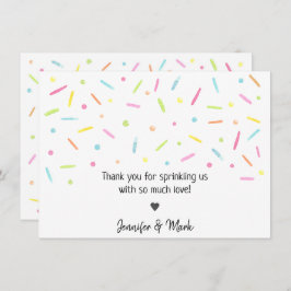 レインボーベビー散布紙吹雪ニュートラル サンキューカード