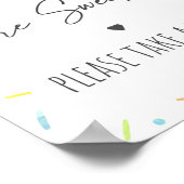 レインボーベビー散水トリートサイン ポスター (角)