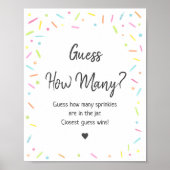 レインボーベビー散水推測ゲームの数 ポスター (正面)