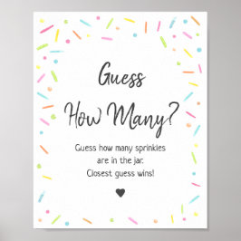 レインボーベビー散水推測ゲームの数 ポスター