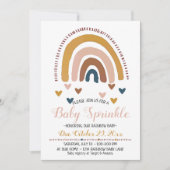 レインボーベビー散水男女兼用シャワー 招待状 (正面)