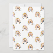 レインボーベビー散水男女兼用シャワー 招待状 (裏面)