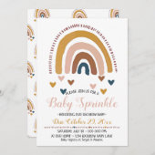 レインボーベビー散水男女兼用シャワー 招待状 (正面/裏面)