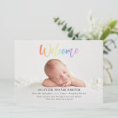 レインボーベビー誕生のお知らせ 案内状 (スタンド正面)