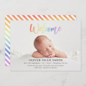 レインボーベビー誕生のお知らせ 案内状 (正面/裏面)