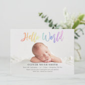 レインボーベビー誕生発表ハローワールド 案内状 (スタンド正面)