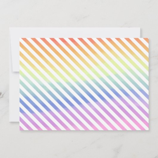 レインボーベビー誕生発表ハローワールド 案内状 (裏面)