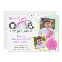 レインボーベビー1st誕生日かわいいドードル2 – 写真