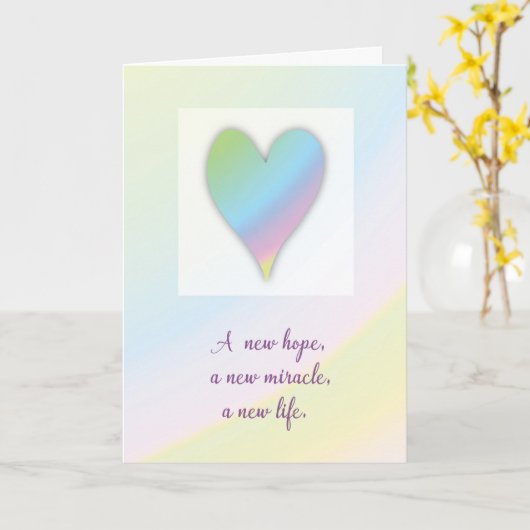 レインボーベビー カード (黄色い花)