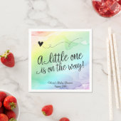 レインボーベビー、水彩赤ちゃんシャワー スタンダードカクテルナプキン (インサイチュ)