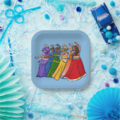 レインボーベリーダンサーアートベリーダンス団 ペーパープレート (パーティー)