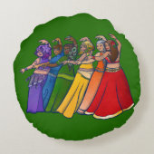 レインボーベリーダンサーアートベリーダンス団 ラウンドクッション (裏面)