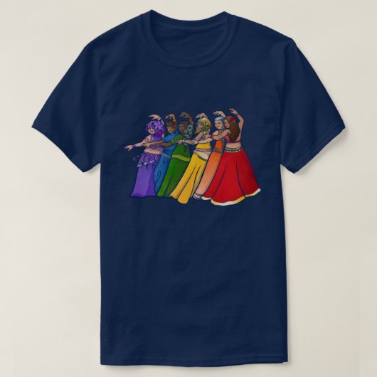レインボーベリーダンサーアートベリーダンス団 Tシャツ (デザイン正面)