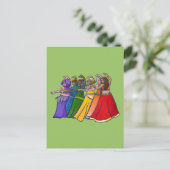 レインボーベリーダンサーアートベリーダンス ポストカード (スタンド正面)