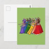 レインボーベリーダンサーアートベリーダンス ポストカード (正面/裏面)