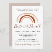 レインボーベ男女兼用イシャワー招待状 セーブザデート (正面/裏面)