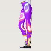 レインボーペイズリーパターン レギンス (左)