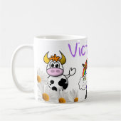 レインボーペンギンフローラデイジーバタフライマグ コーヒーマグカップ (左)