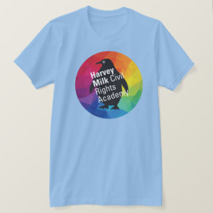 レインボーペンギンTシャツ-アダルトベーシック Tシャツ