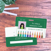 レインボーペンシルス幼稚園先生グリーンバッジ バッジ