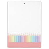レインボーペンシルパーソナライズされた先生 クリップボード (裏面)