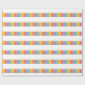 レインボーペンシルラッピング紙新学期 ラッピングペーパー (フラット)