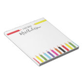 レインボーペンシル先生 ノートパッド (アングル)
