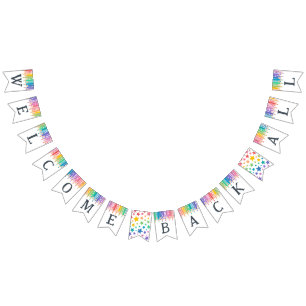 レインボーペンシル全校歓迎 バンティングフラッグ