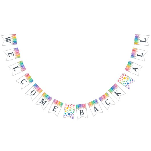 レインボーペンシル全校歓迎 バンティングフラッグ (全)