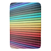 レインボーペンシル鮮やかセット – アーティストコレクション バスマット (正面縦)