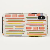 レインボーペンチルルーラースクールパターン Case-Mate iPhoneケース (裏面(横))