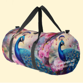 レインボーホウ柄ラージ ダッフルバッグ