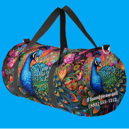 レインボーホウ柄ラージ ダッフルバッグ
