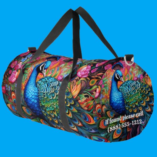 レインボーホウ柄ラージ ダッフルバッグ