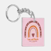 レインボーホクリスチャン引用文/愛とありがとう キーホルダー (正面左)