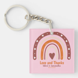 レインボーホクリスチャン引用文/愛とありがとう キーホルダー