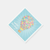 レインボーホットエアバルーンベビーシャワー紙ナプキンス スタンダードカクテルナプキン (角)