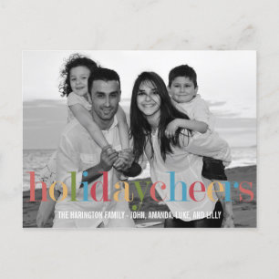 レインボーホリデーフォトカードはがき シーズンポストカード