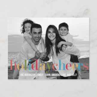 レインボーホリデーフォトカードはがき シーズンポストカード