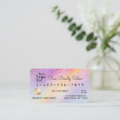 レインボーホログラフィグラデーションーグリッターロゴクレジット 名刺 (スタンド正面)